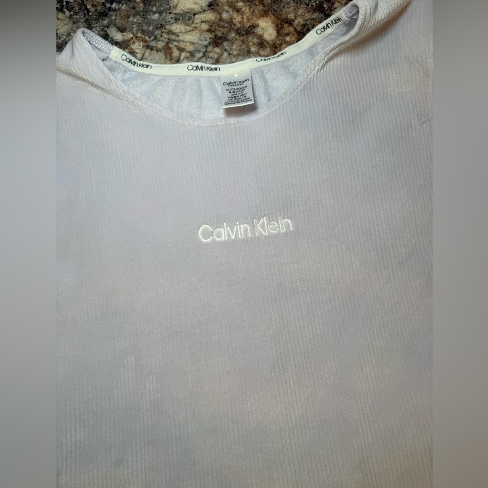Calvin Klein Light Grayish/Purple Tank and Shorts Set - Picture 5 of 6